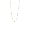 Pearl & Triad Colorful Rondel Station Necklace